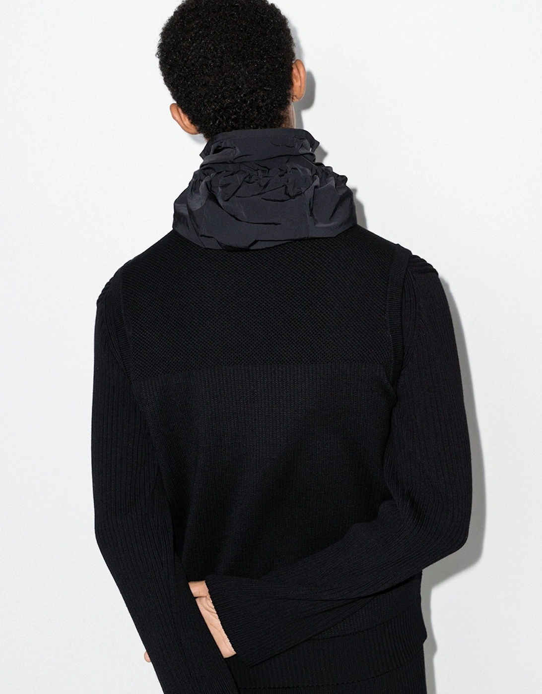 Hybridge Knit Vest Black