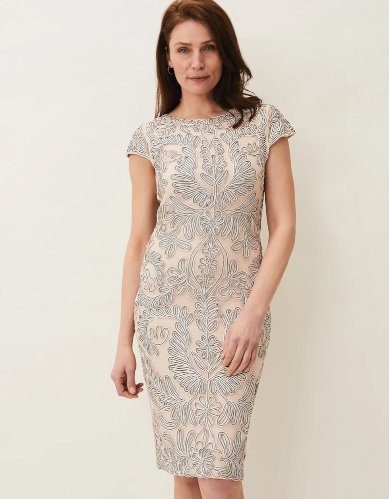 Genevieve Tapework Lace Dress