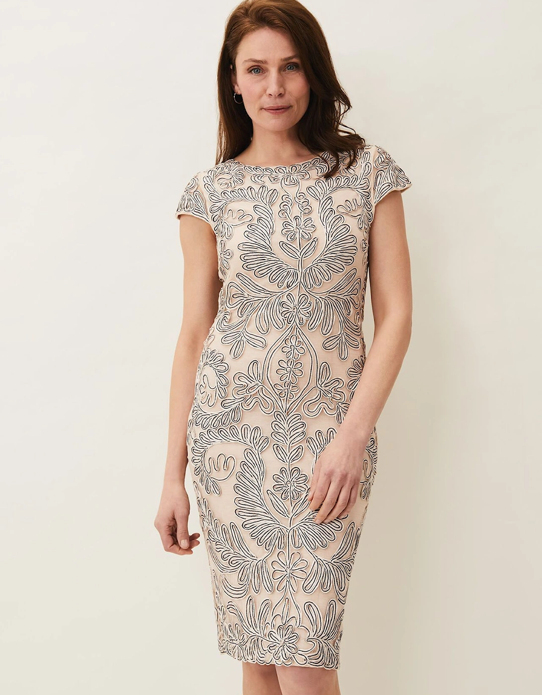 Genevieve Tapework Lace Dress