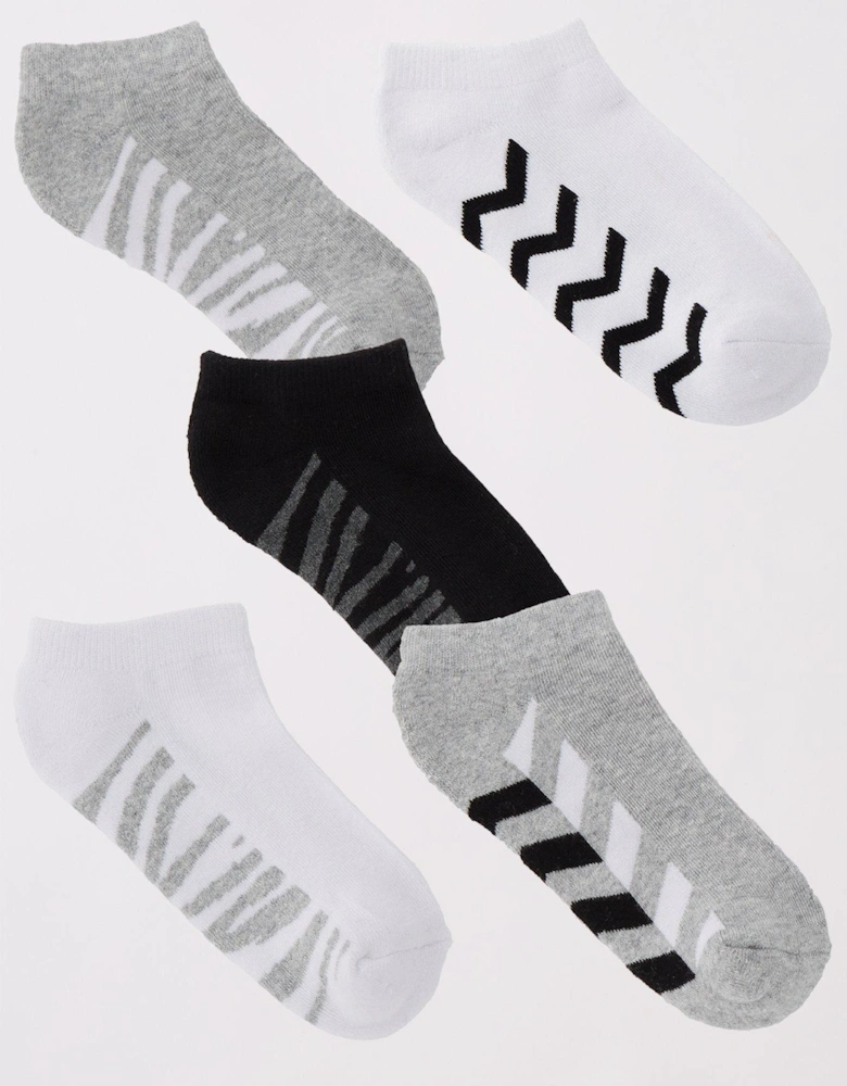 5pk Print Trainer Liner Socks