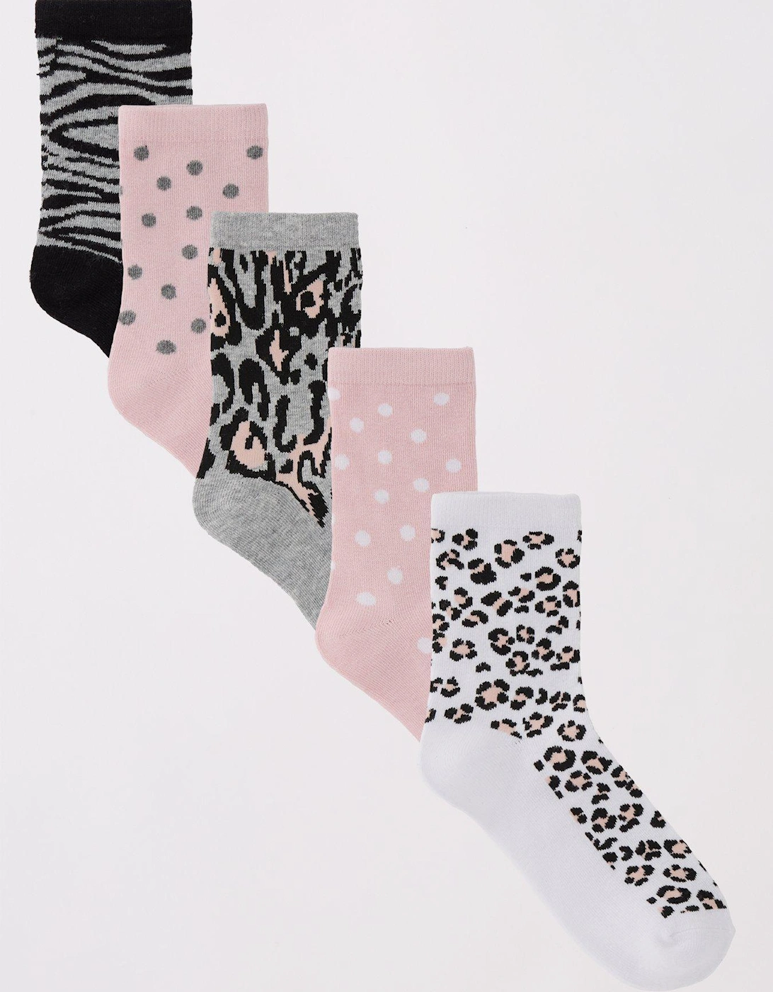 5pk Printed Ankle Socks - Multi, 5 of 4