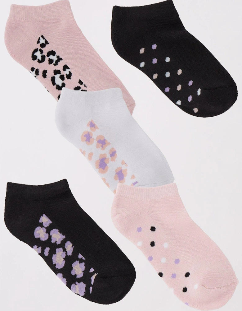 5pk Print Trainer Liner Socks