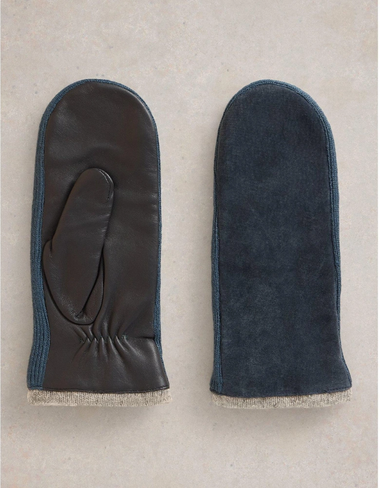 Suede Mitten - Navy