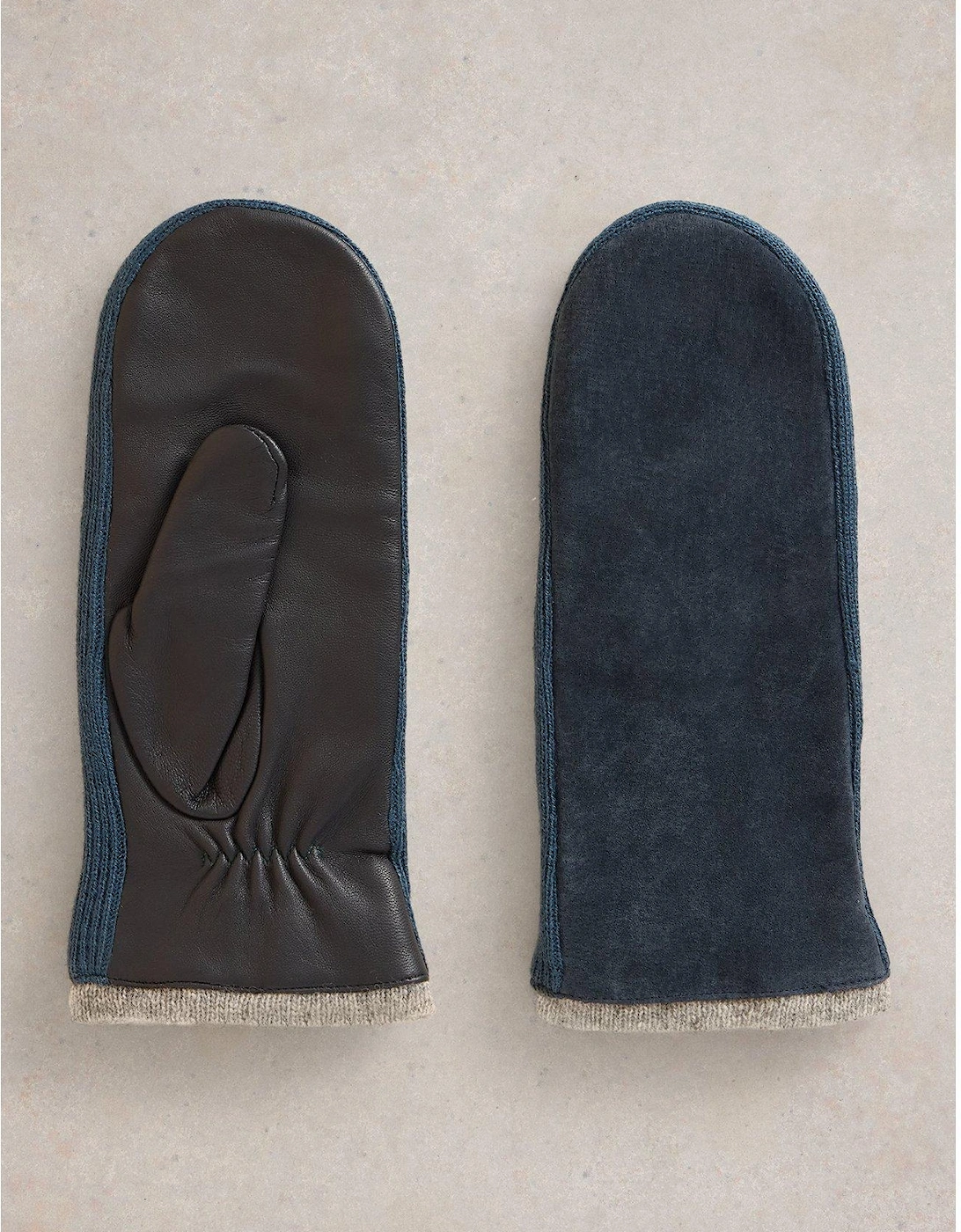 Suede Mitten - Navy, 2 of 1