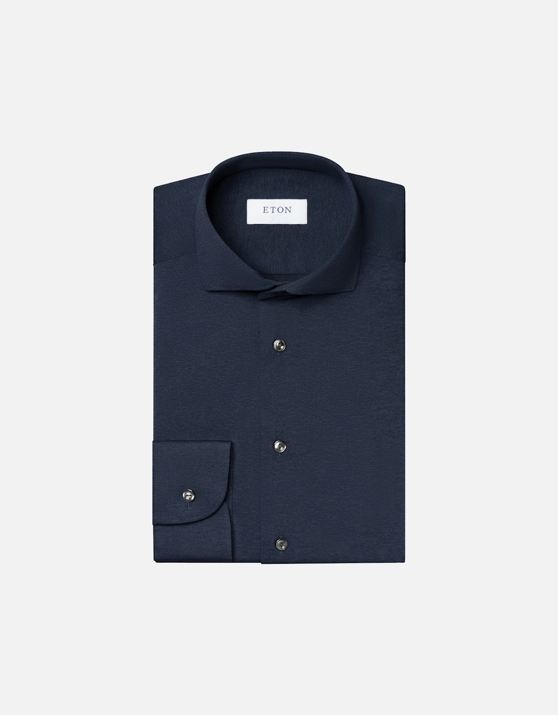 Melange Four Way Stretch Slim Shirt 28 Navy, 3 of 2