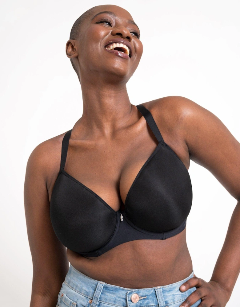 Smoothie Spacer Moulded T-shirt Plunge Bra - Black