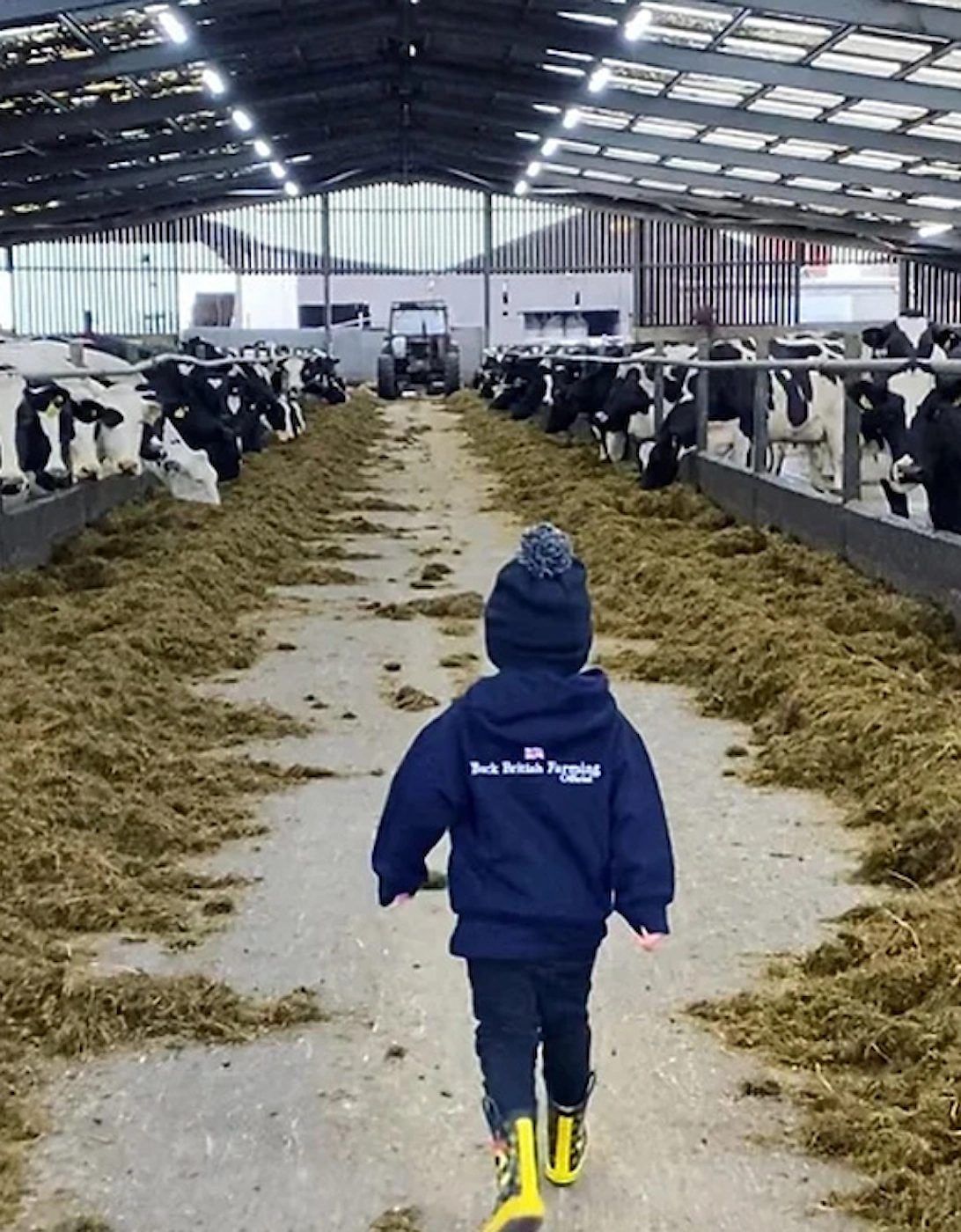 Back British Farming Children's Hoodie Navy