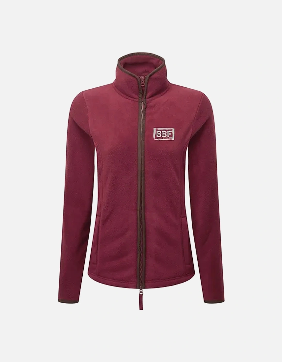 Back British Farming Women's Fleece Jacket Burgundy, 3 of 2