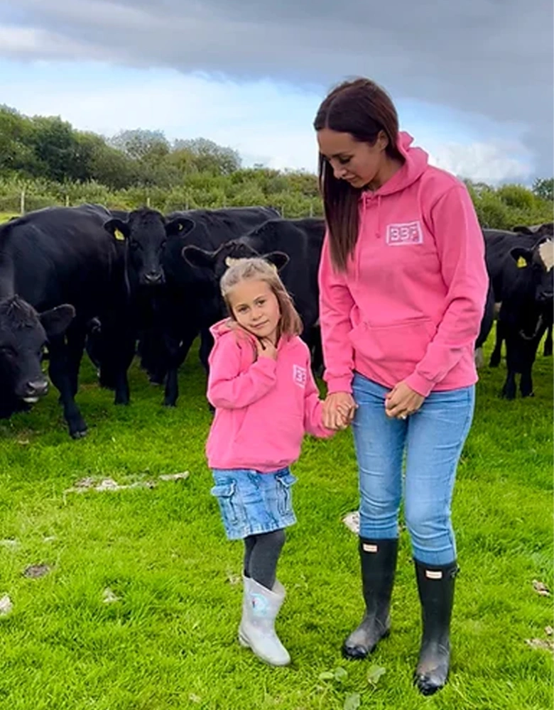 Back British Farming Children's Hoodie Candyfloss Pink