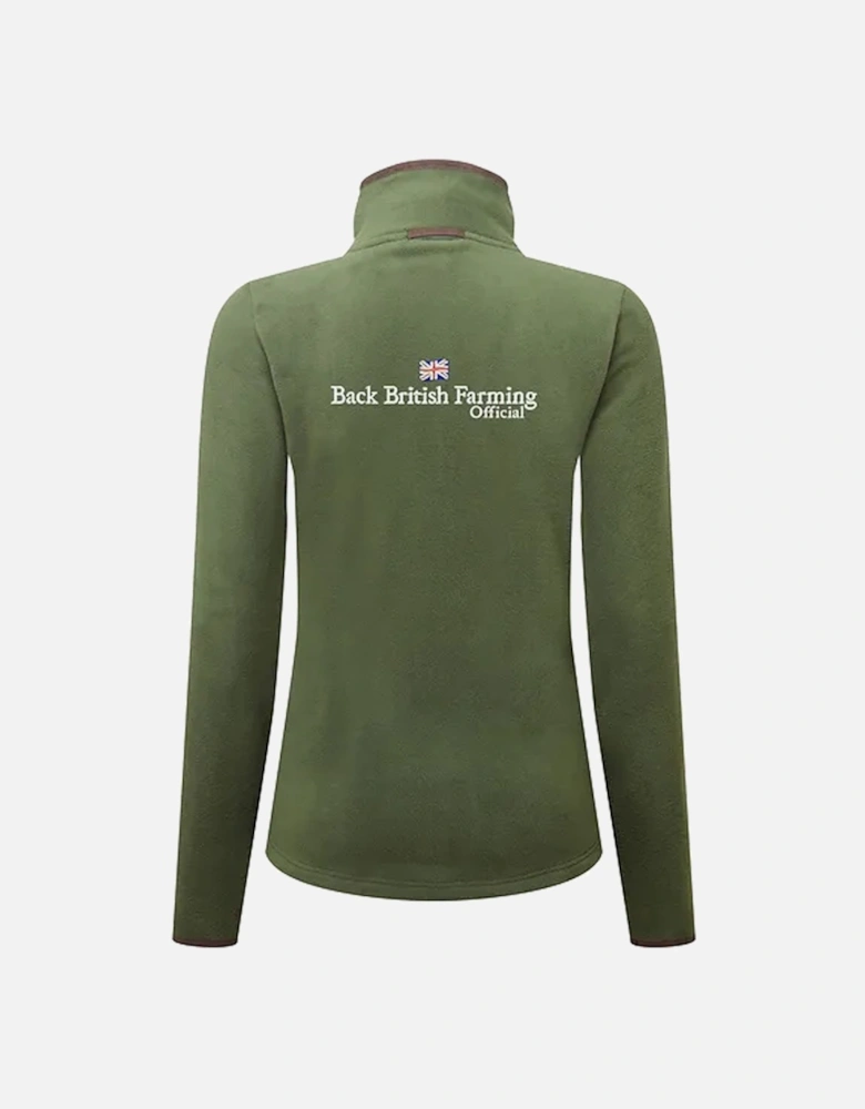 Back British Farming Women's Fleece Jacket Moss Green