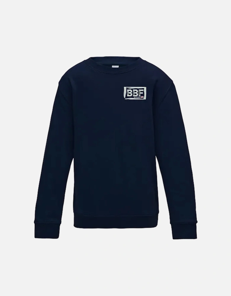 Back British Farming Kids Sweatshirt Navy