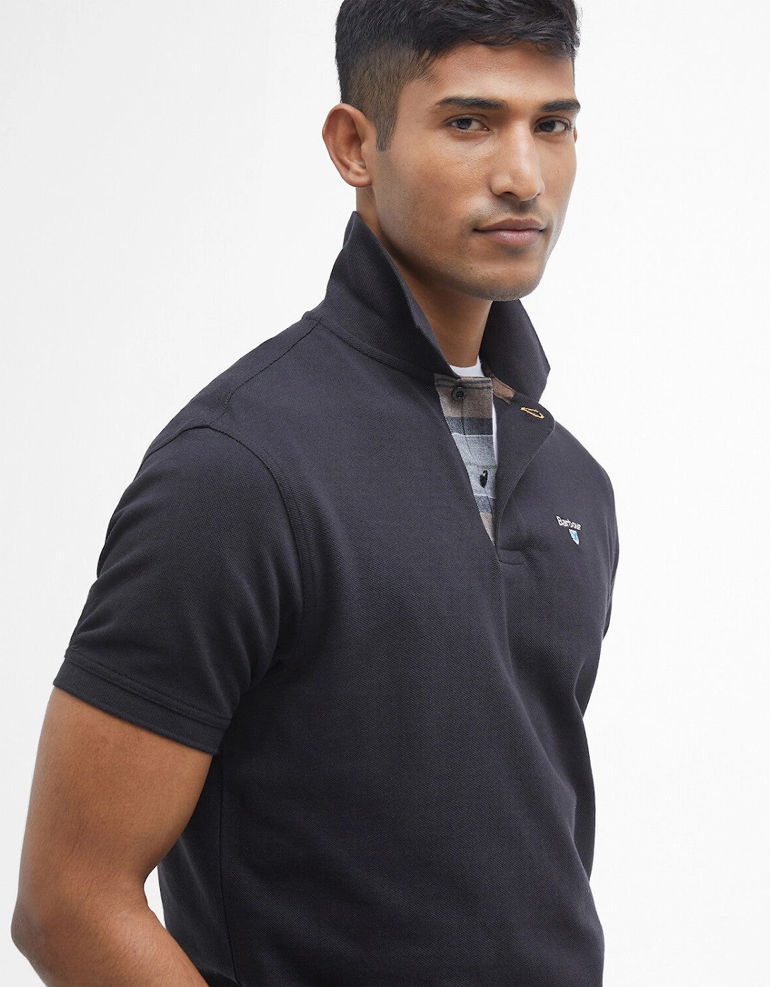 Tartan Polo Shirt A2-24 BK92  Black