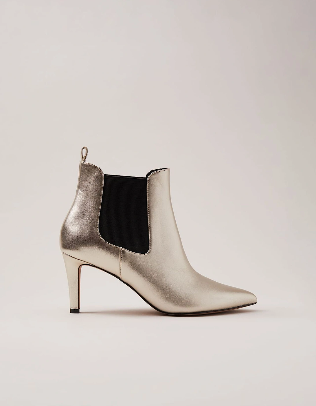 Leather Metallic Ankle Boots, 9 of 8