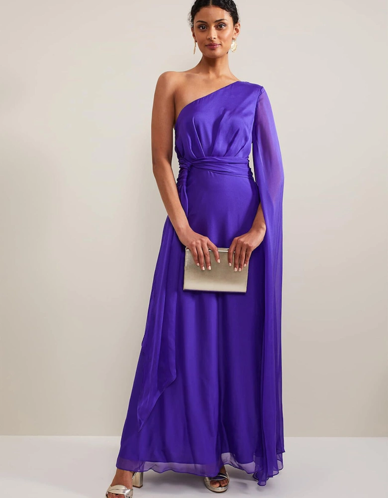 Darby Silk One Shoulder Maxi Dress