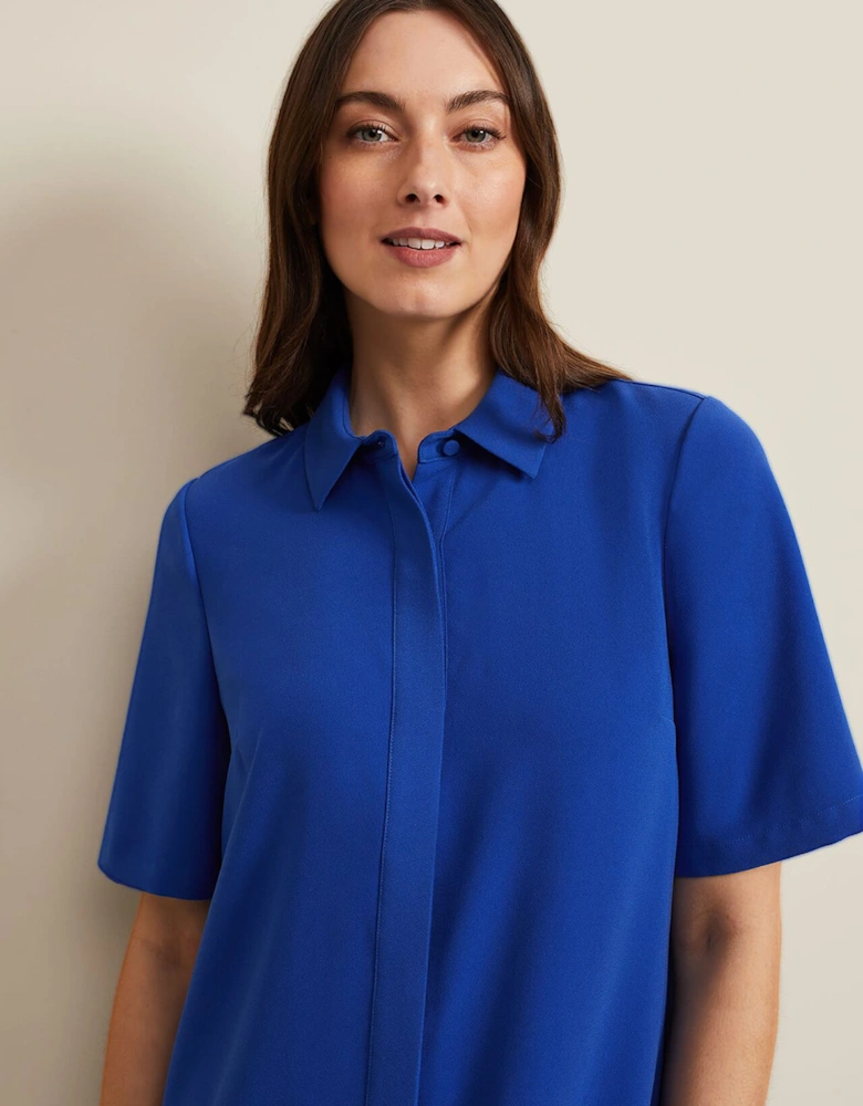 Cara Button Through Tunic Dress