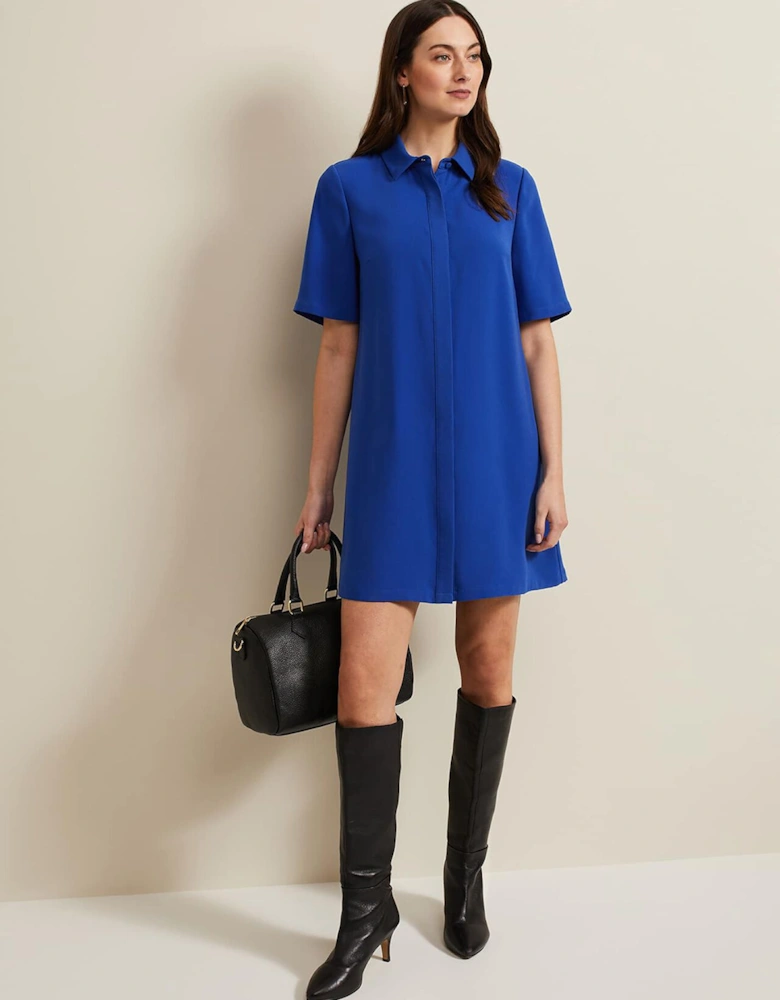 Cara Button Through Tunic Dress