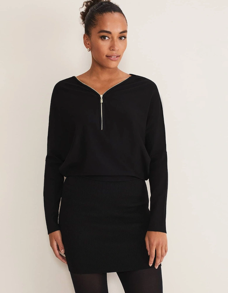 Becca Zip Neck Detail Dress