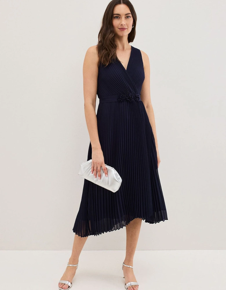 Cressida Pleated Midi Dress