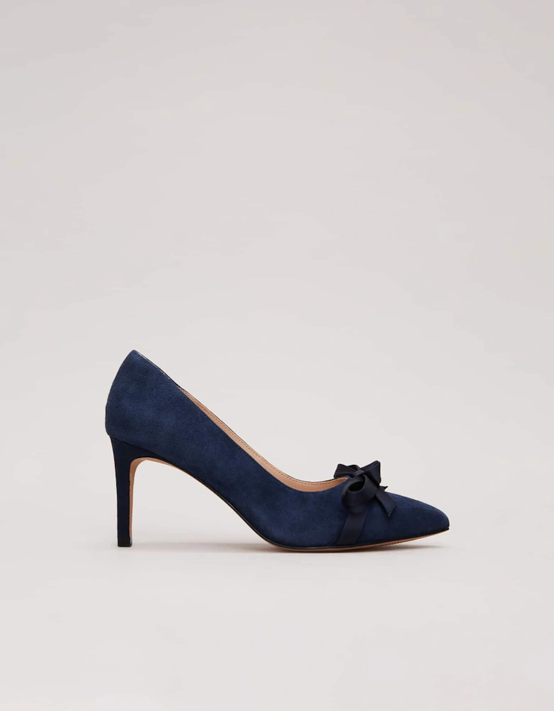 Suede Bow Front Court Shoe