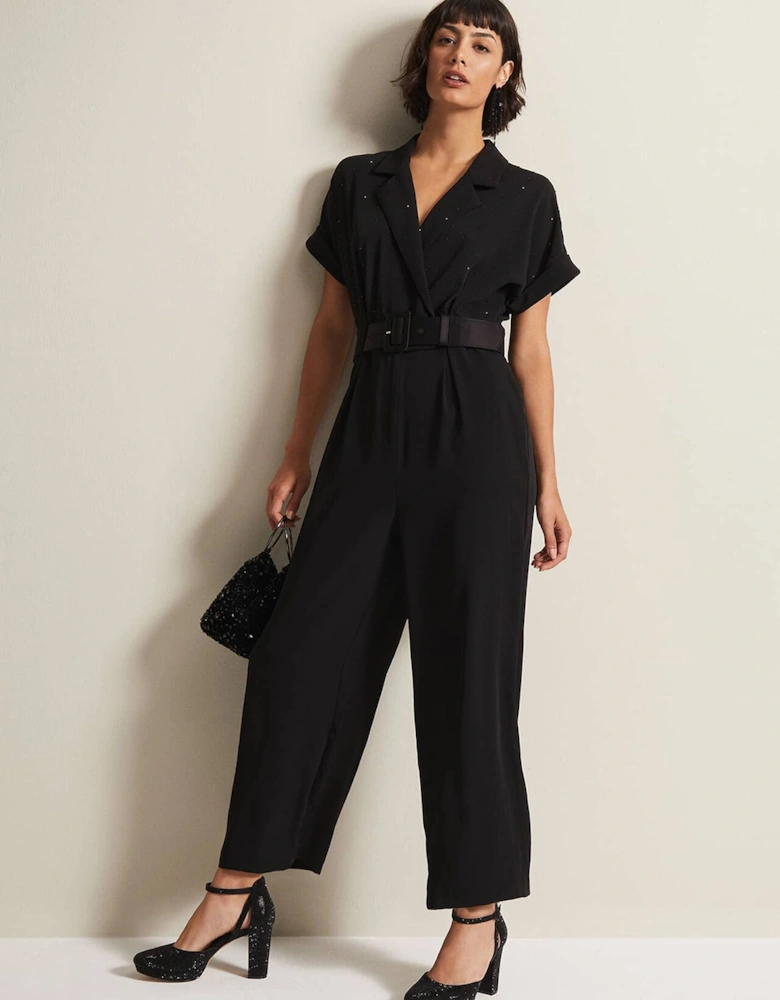 Constance Black Wide Leg Jumpsuit