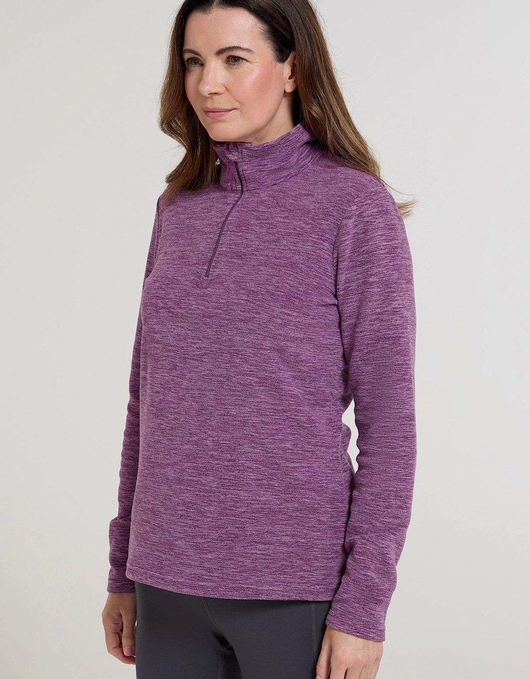 Womens/Ladies Snowdon Melange Fleece Top, 2 of 1