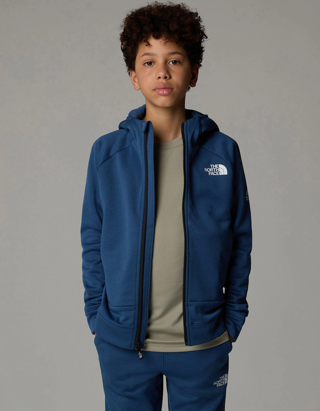 Junior Boys Mountain Athletics Full Zip Hoodie - Navy