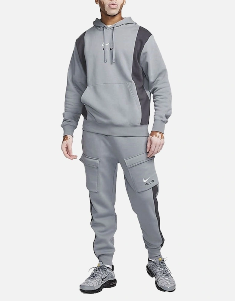 Air FV0167 Mens Fleece Tracksuit Cargo Joggers Drawcord Pullover Hoodie