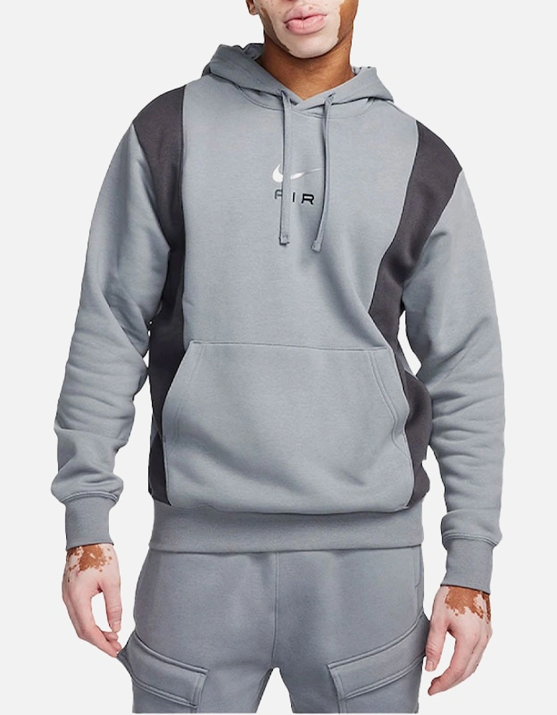 Air FV0167 Mens Fleece Tracksuit Cargo Joggers Drawcord Pullover Hoodie