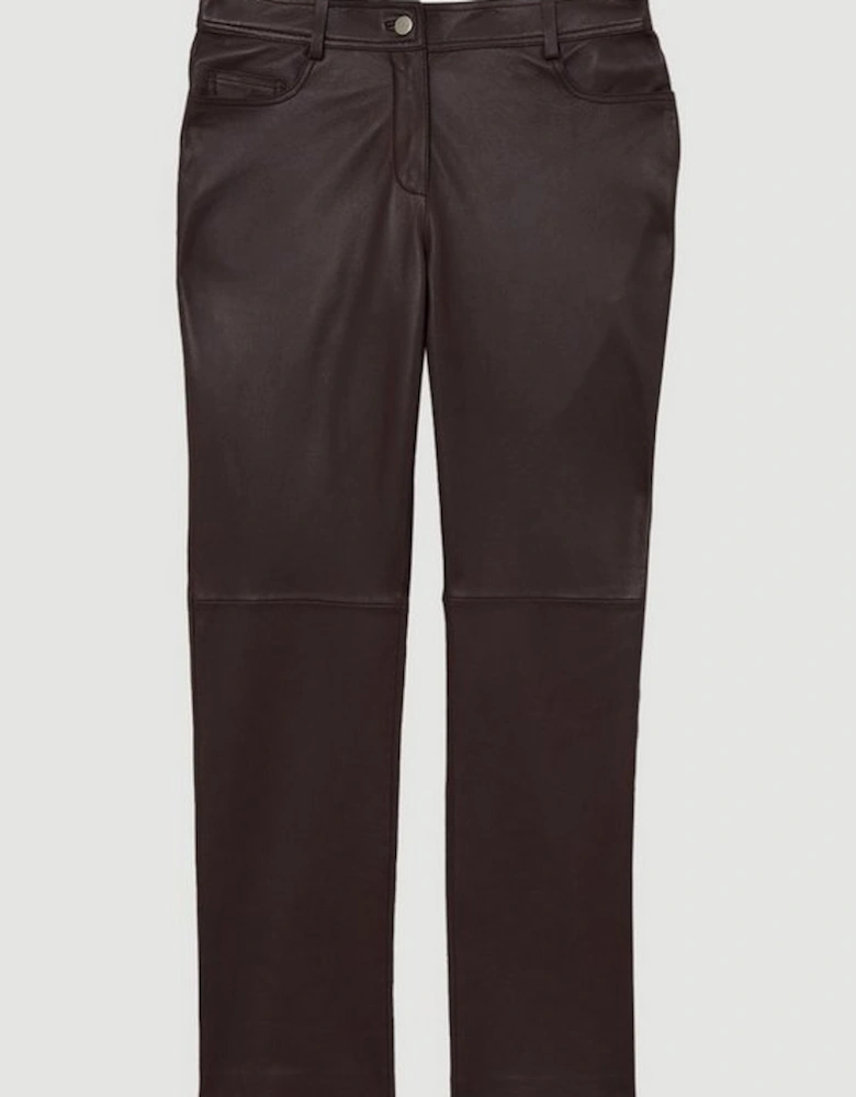 The Founder Leather Slim Leg Trousers