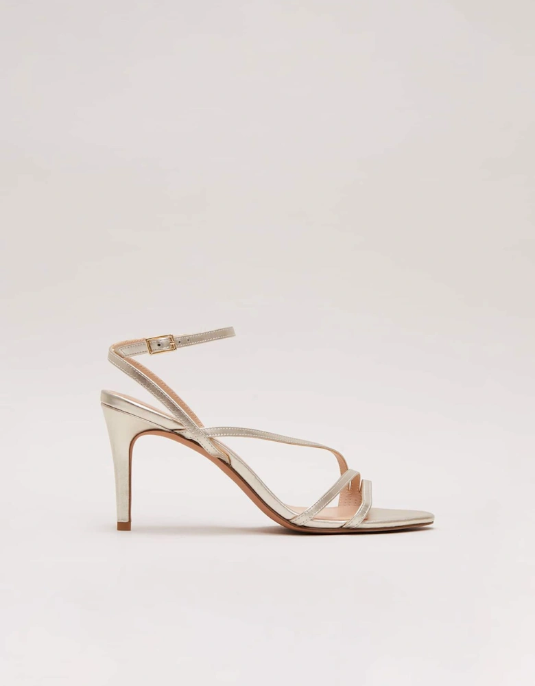 Leather Barely There Strappy Sandal