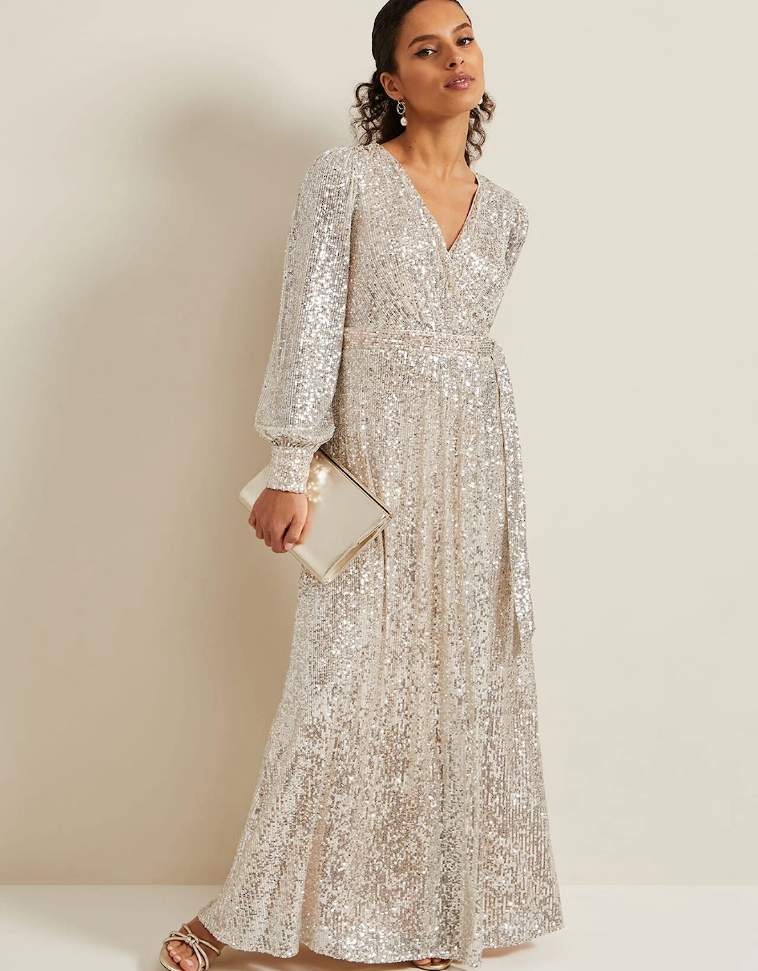 Petite Amily Sequin Maxi Dress, 7 of 6