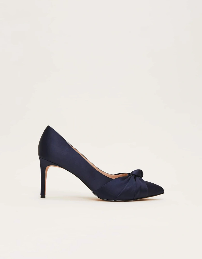 Satin Knot Front Court Shoe