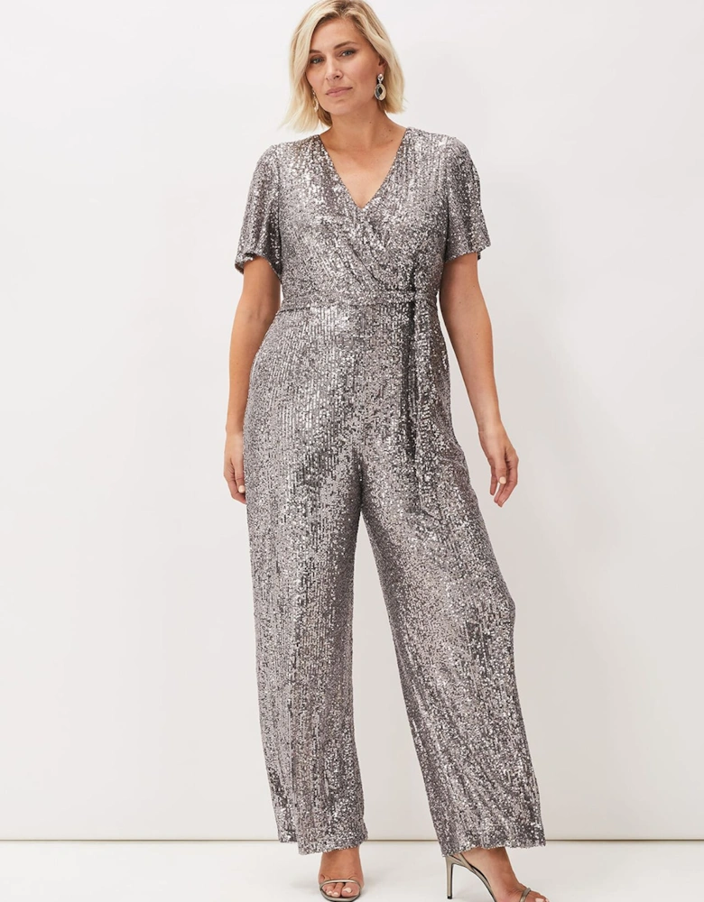 Alessandra Sequin Embellished Jumpsuit