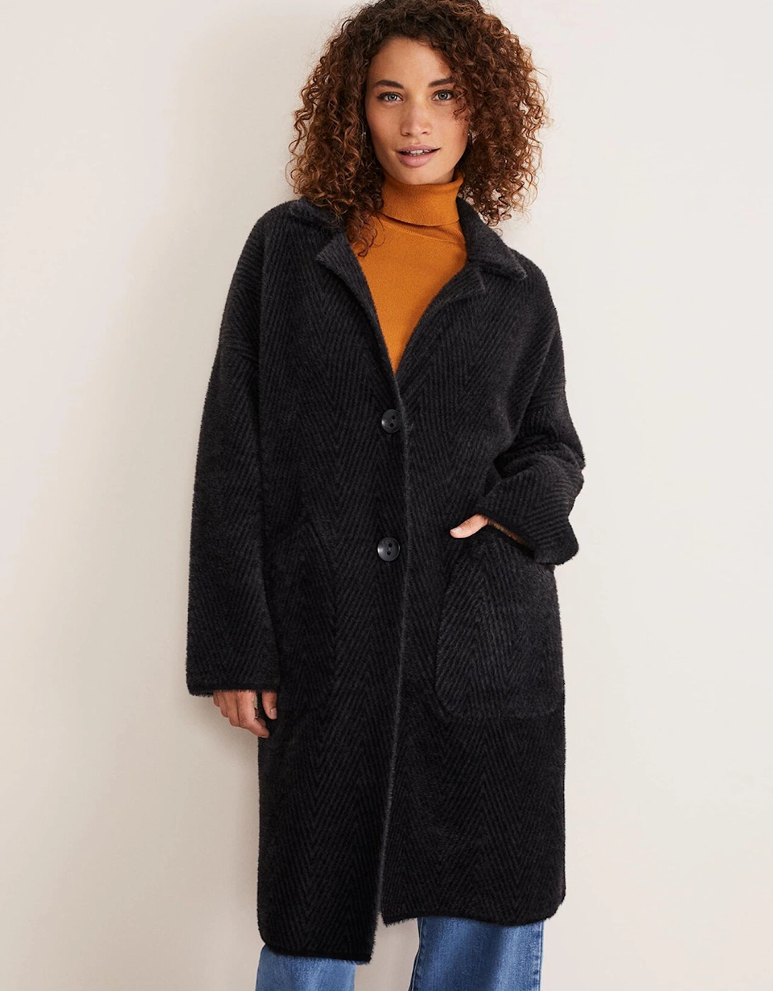 Floressa Fluffy Chevron Coat, 2 of 1