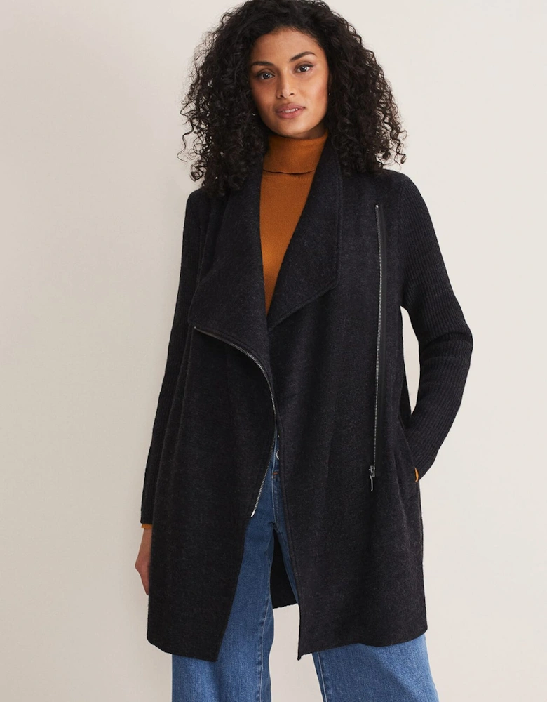 Byanca Zip Knit Coat