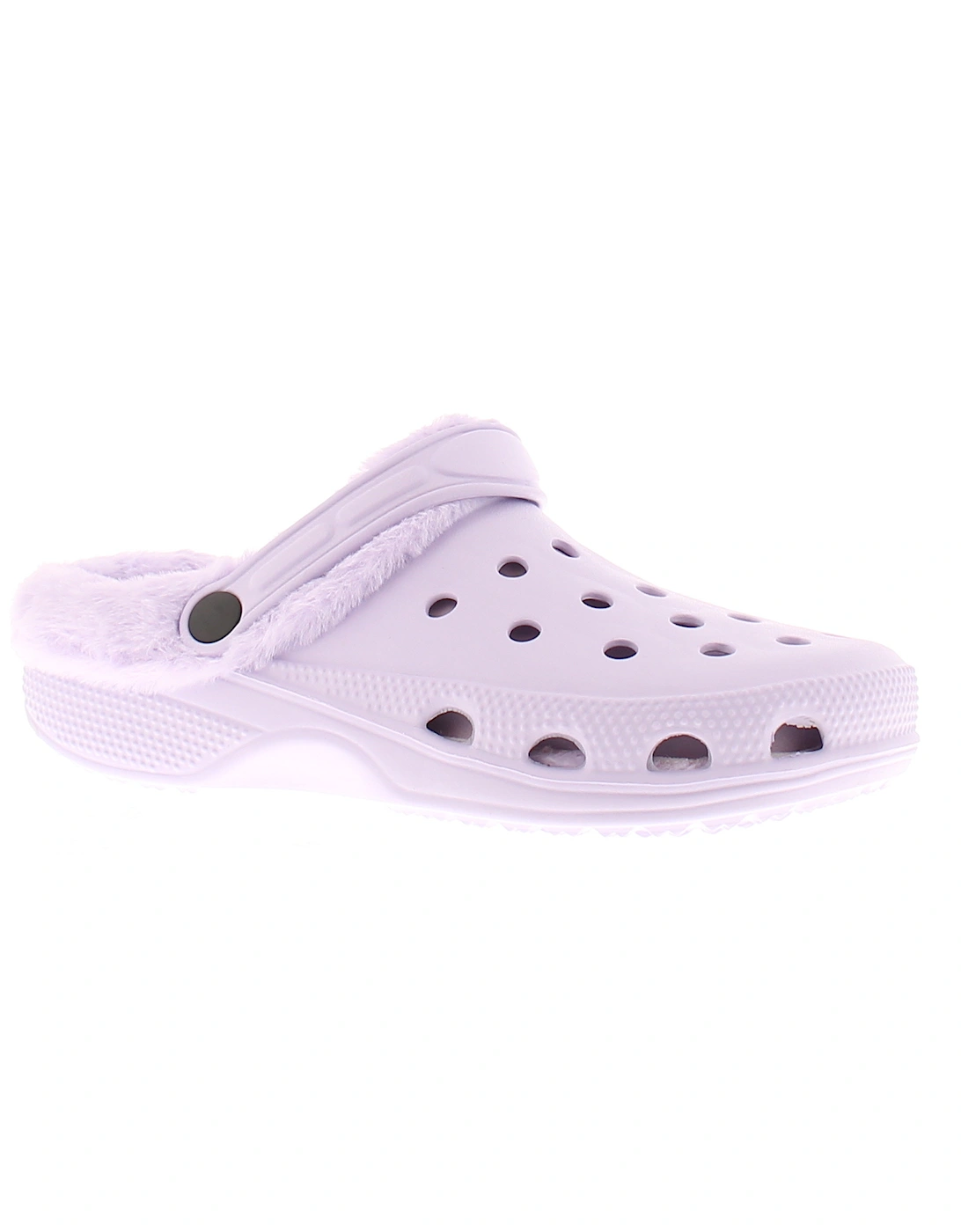 Junior Girls Sandals Clogs Faux Fur Phoebe purple UK Size, 6 of 5