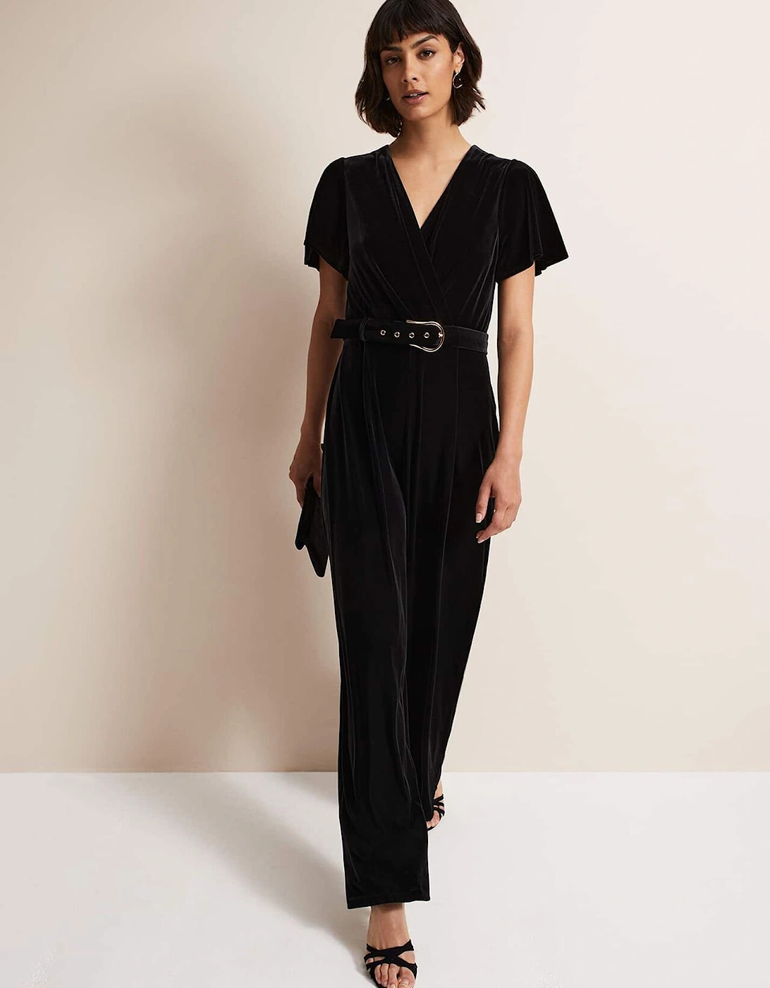 Holly Black Velvet Jumpsuit, 8 of 7