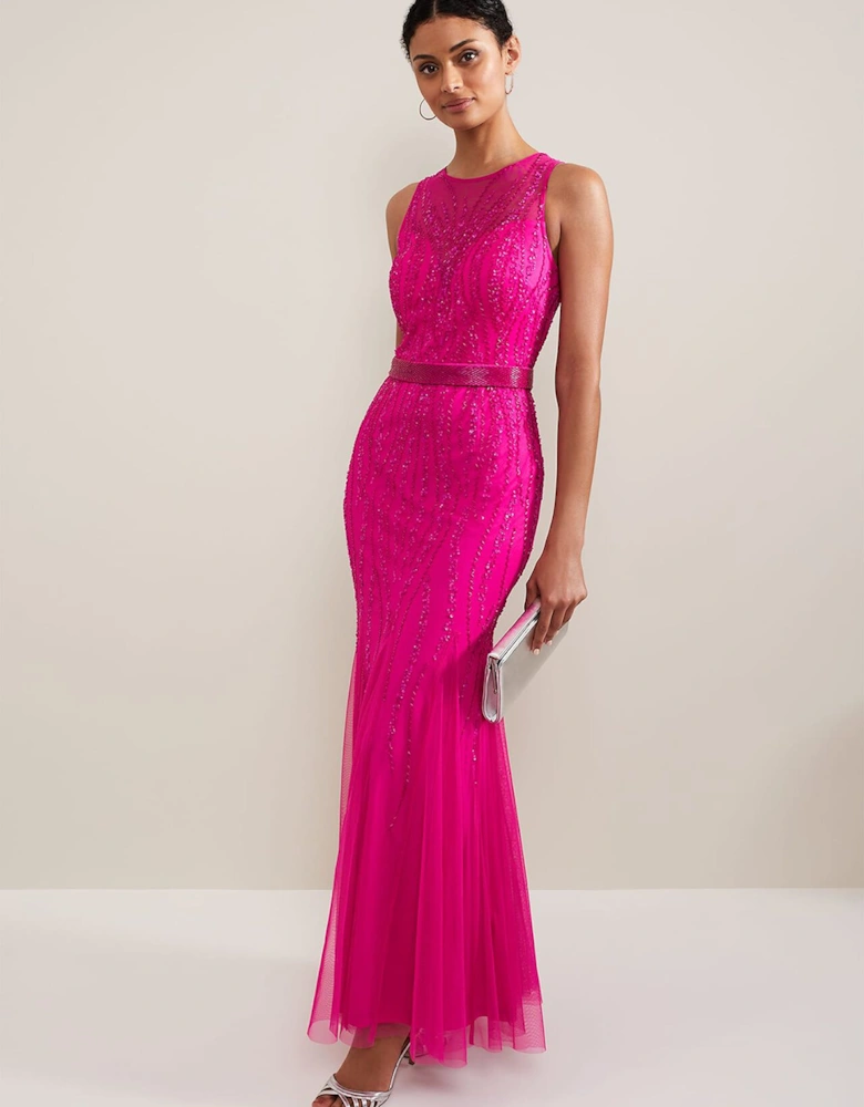 Rowena Beaded Maxi Dress