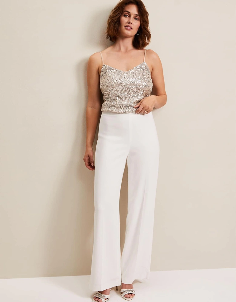 Beatriz Satin Wide Leg Bridal Trousers