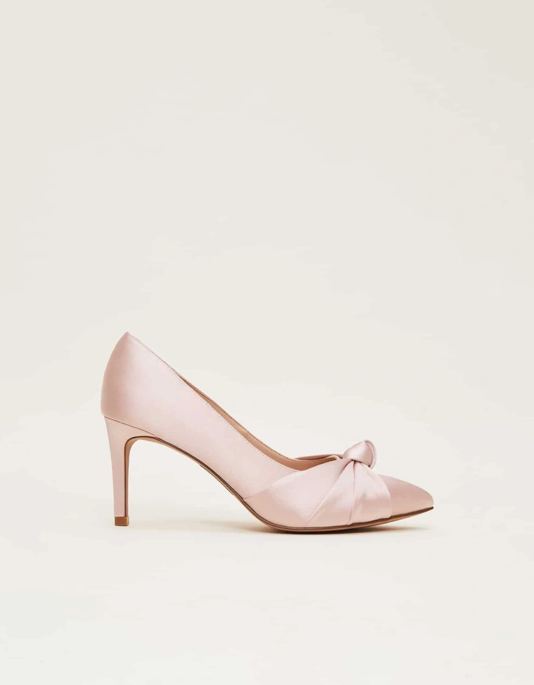 Satin Knot Front Court Shoe