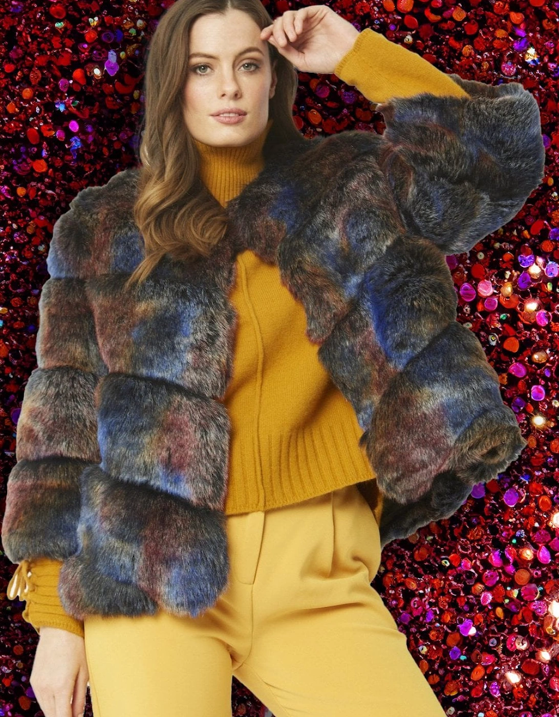 Multi Faux Fur Ella Coat