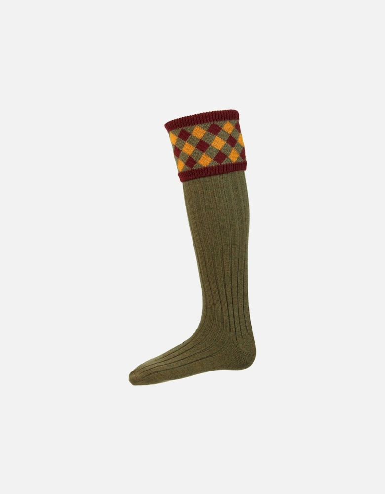 Chequers Socks Bracken