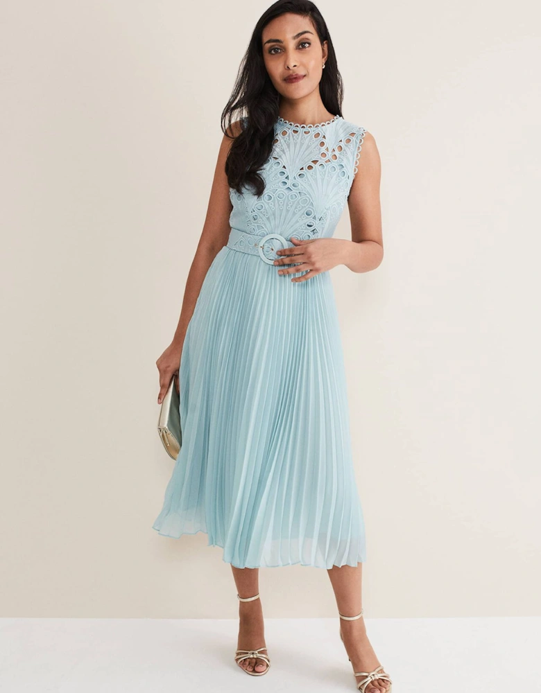 Petite Amora Lace Bodice Dress