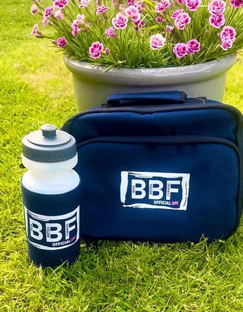 Back British Farming Lunch Cooler Bag and Drinks Bottle Navy