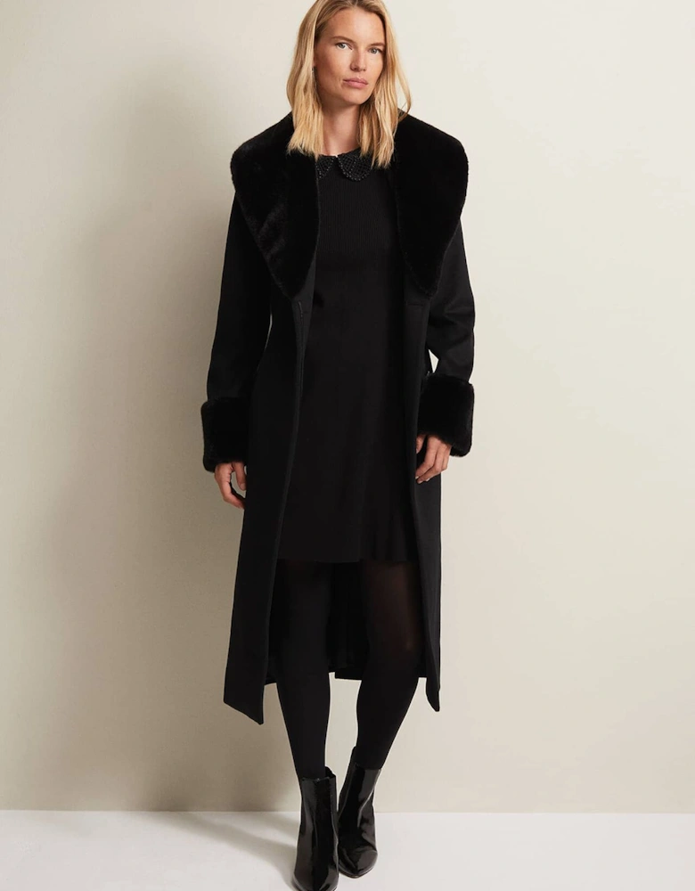 Evelyn Black Ribbed Mini Dress