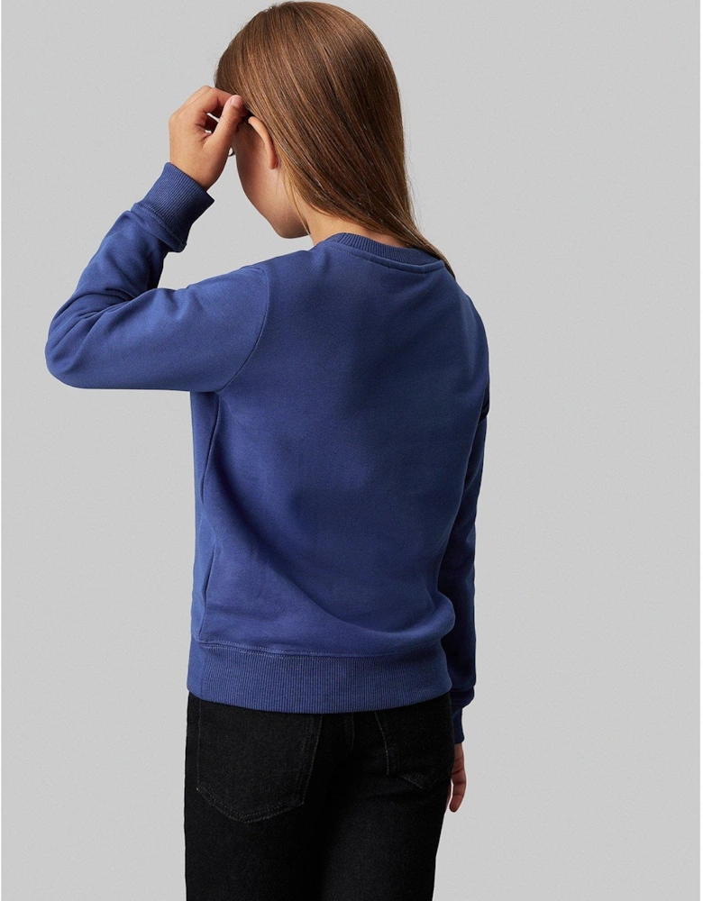 Kids Ck Monogram Terry Sweatshirt - Blue