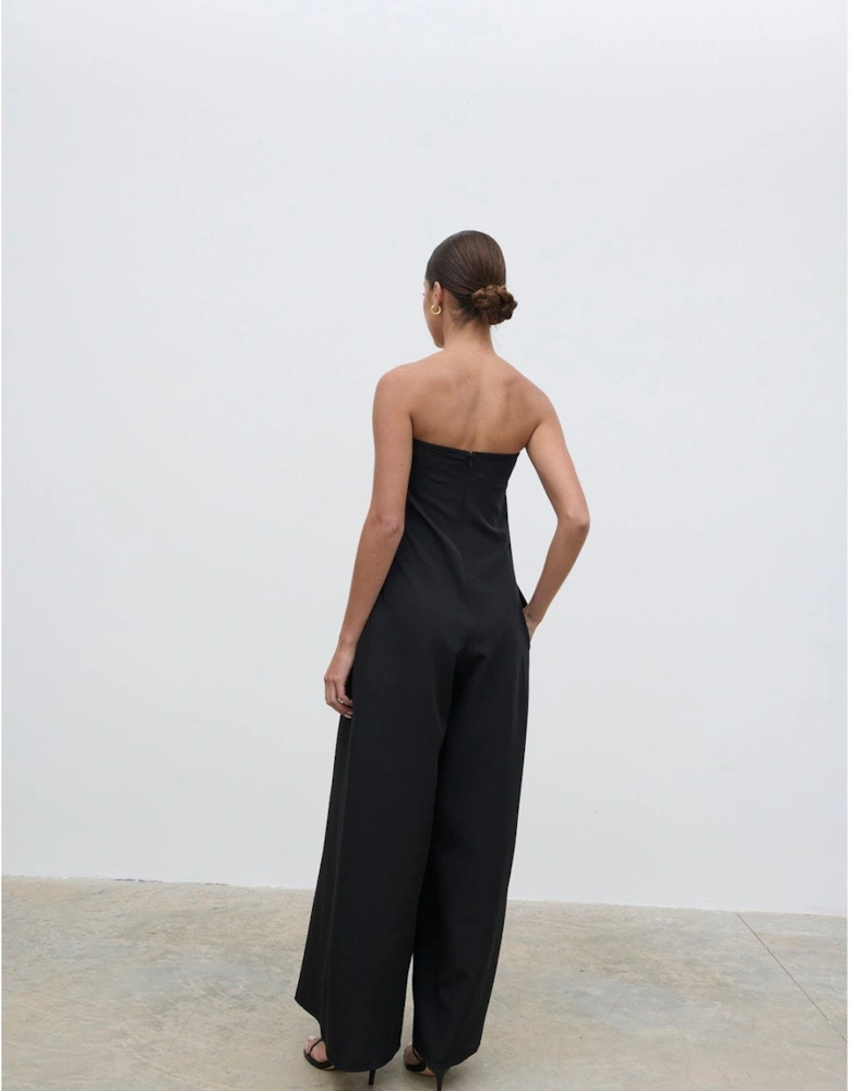 Jaden Bandeau Wide Leg Jumpsuit - Black