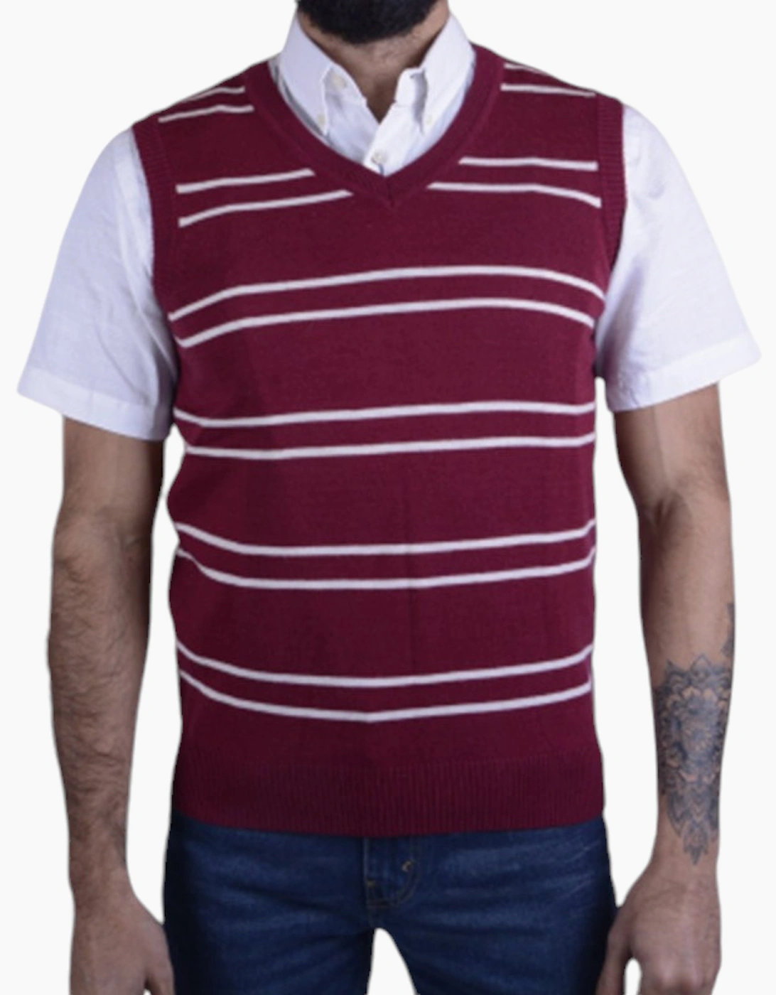 Levi's Levi's Men's LEVIS 32888-0011 Mens Sleeveless Jumper Knit Vest Pullover Casual Golf Sweater - Red