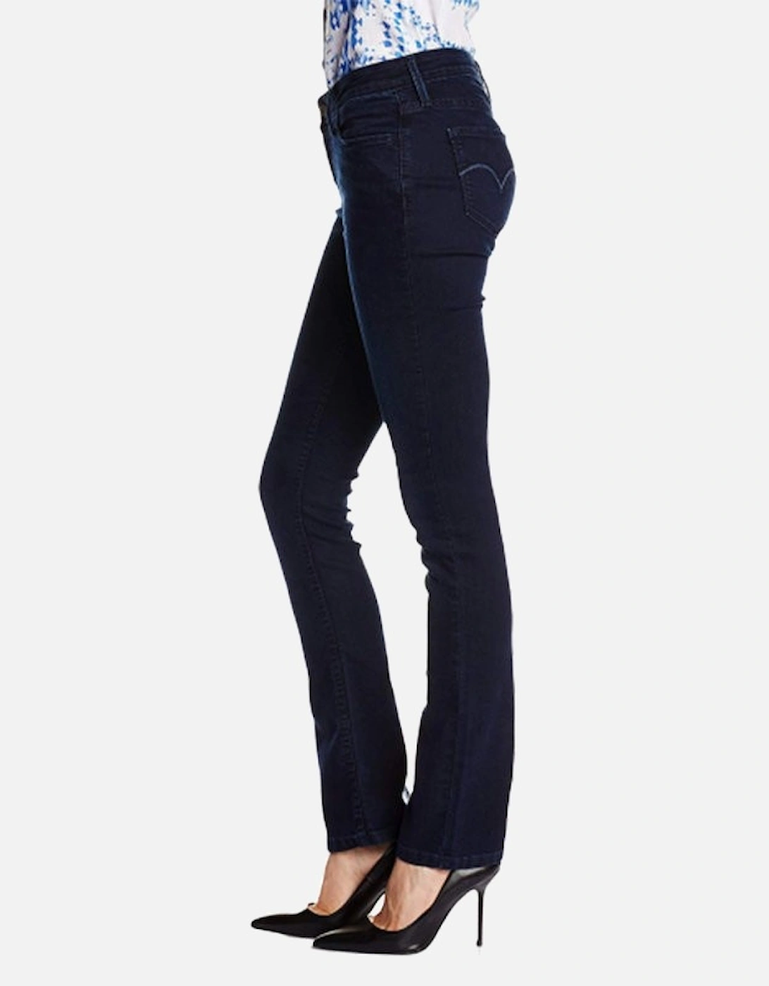 LEVI'S 16635-0000 Womens Denim Jeans Stretch Slim Legging Mini Bootcut Navy Blue