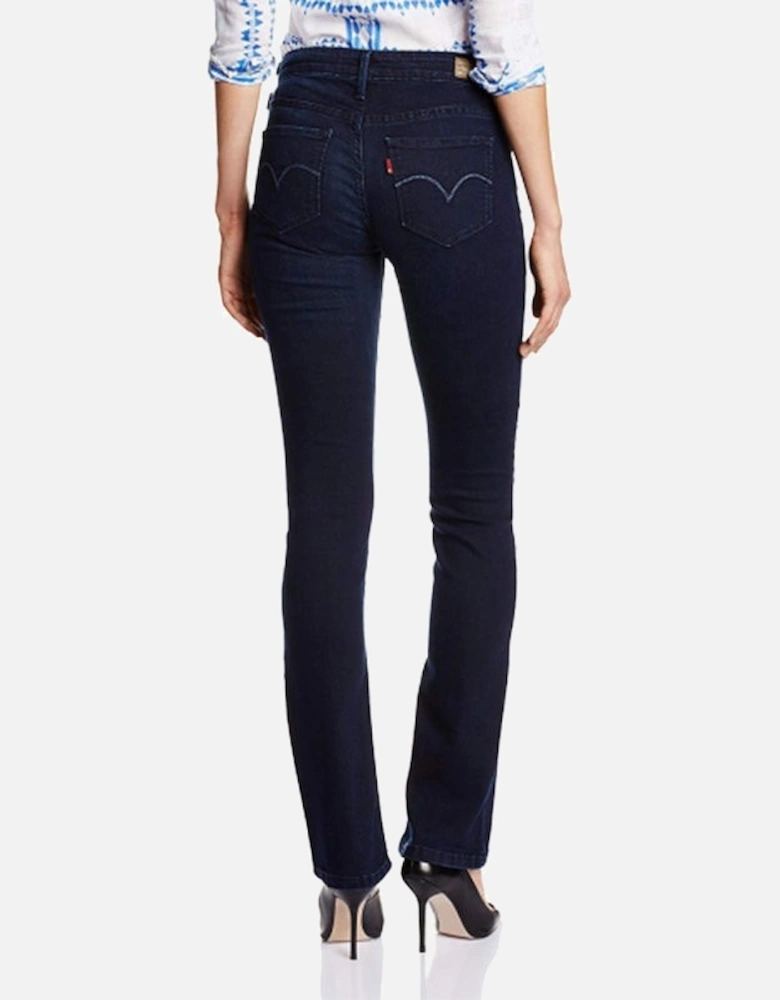 LEVI'S 16635-0000 Womens Denim Jeans Stretch Slim Legging Mini Bootcut Navy Blue